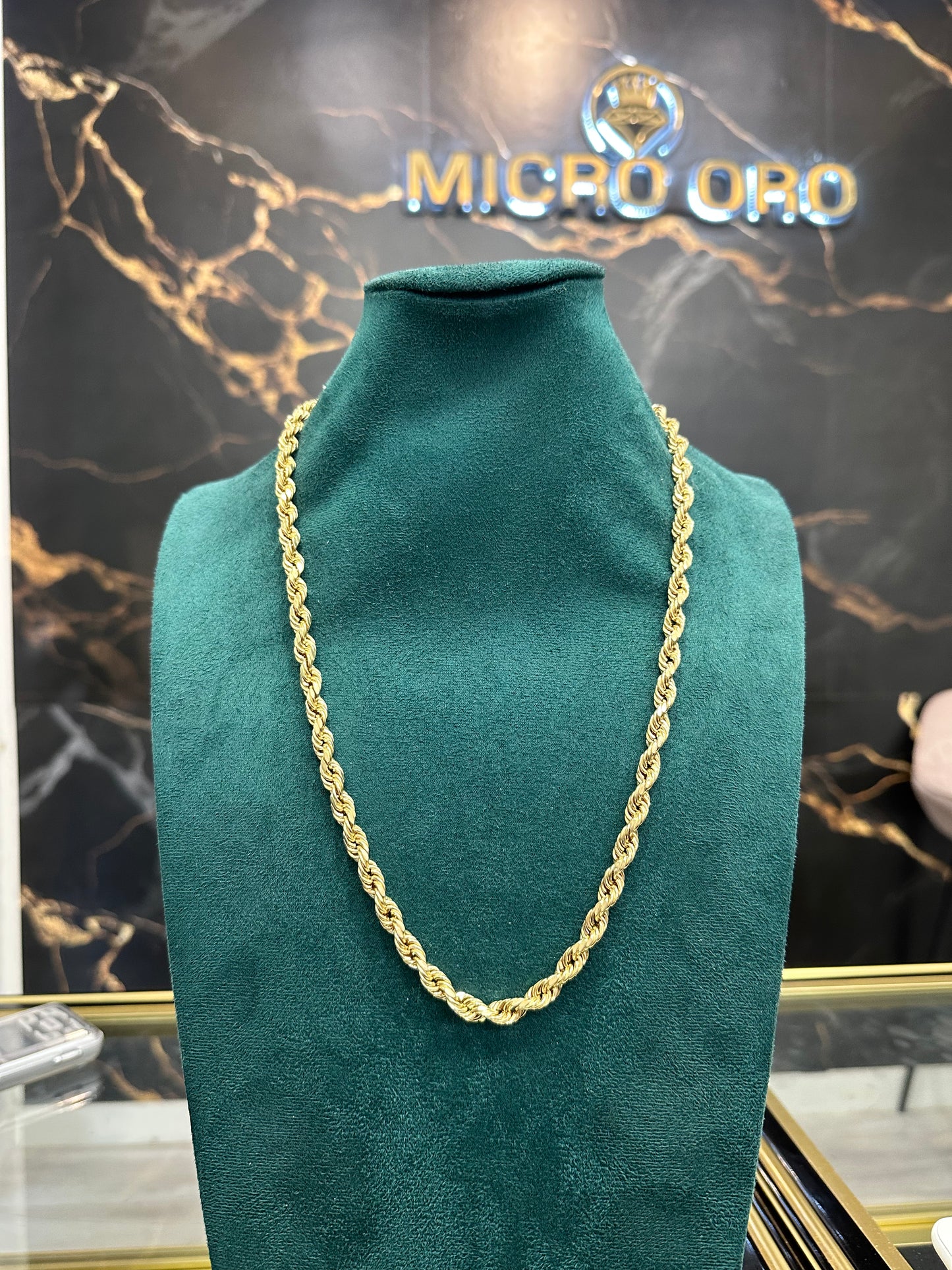 Cadena tipo soga oro 14kt