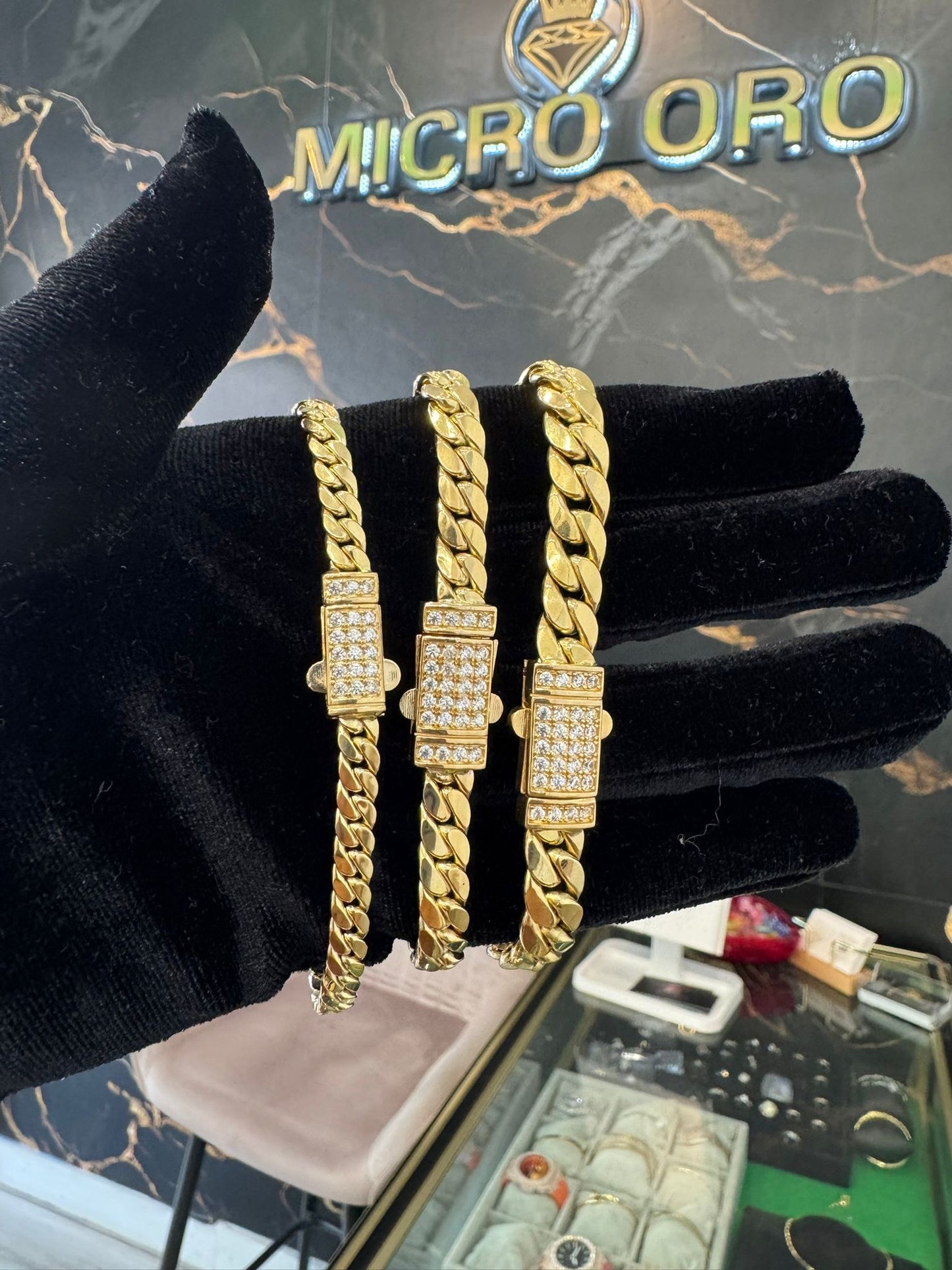 Pulsera cubana 18kt