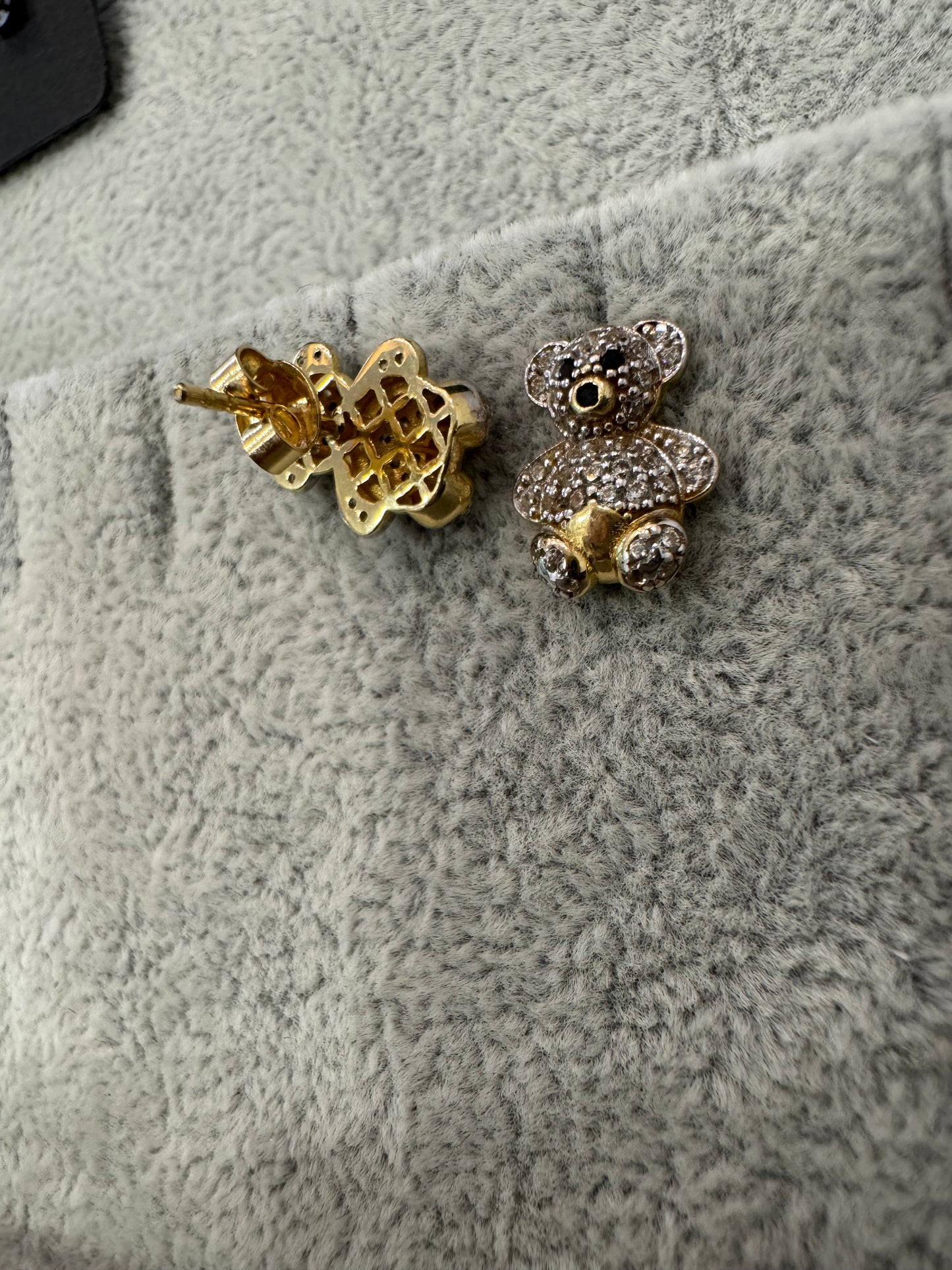 Pendientes osito 18kt