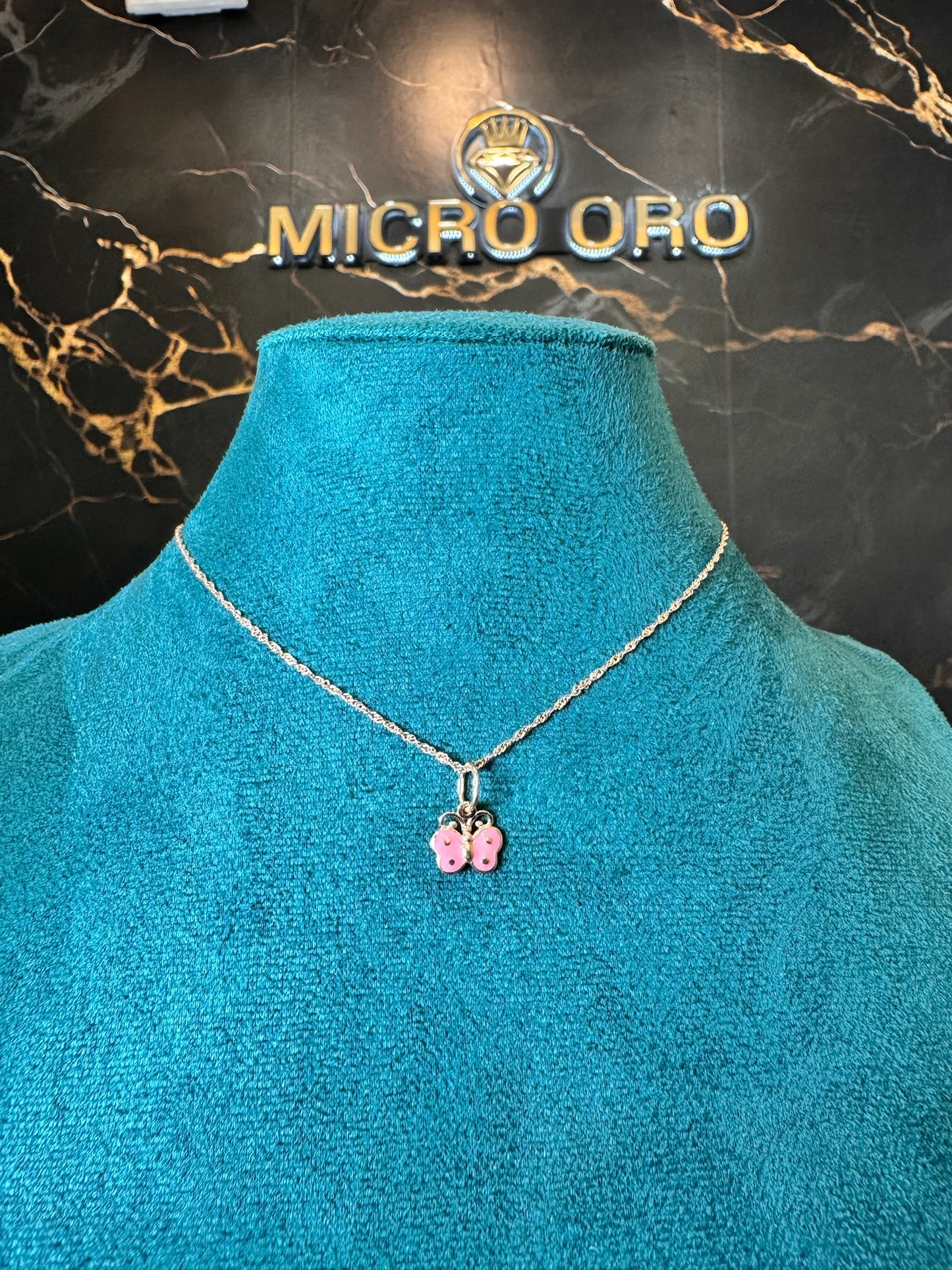 Cadena y dije oro rosa 18 kt