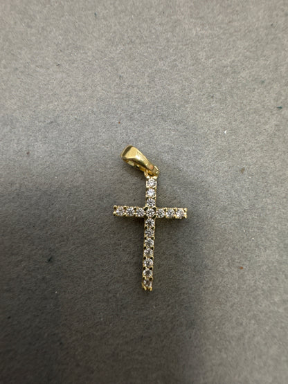 Cruz circonias 18kt