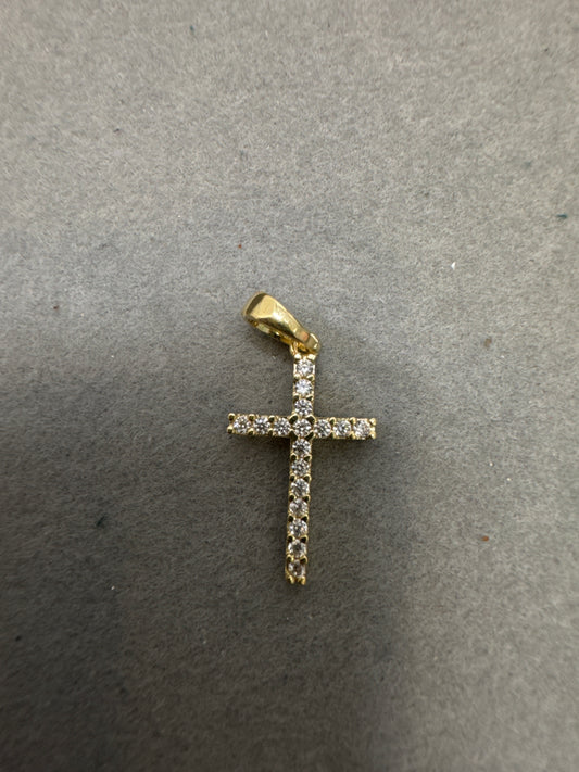 Cruz circonias 18kt