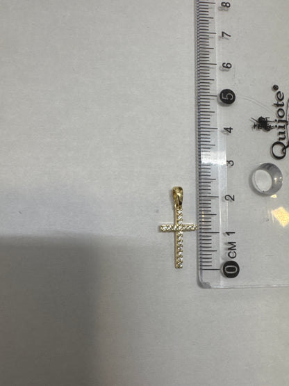 Cruz circonias 18kt