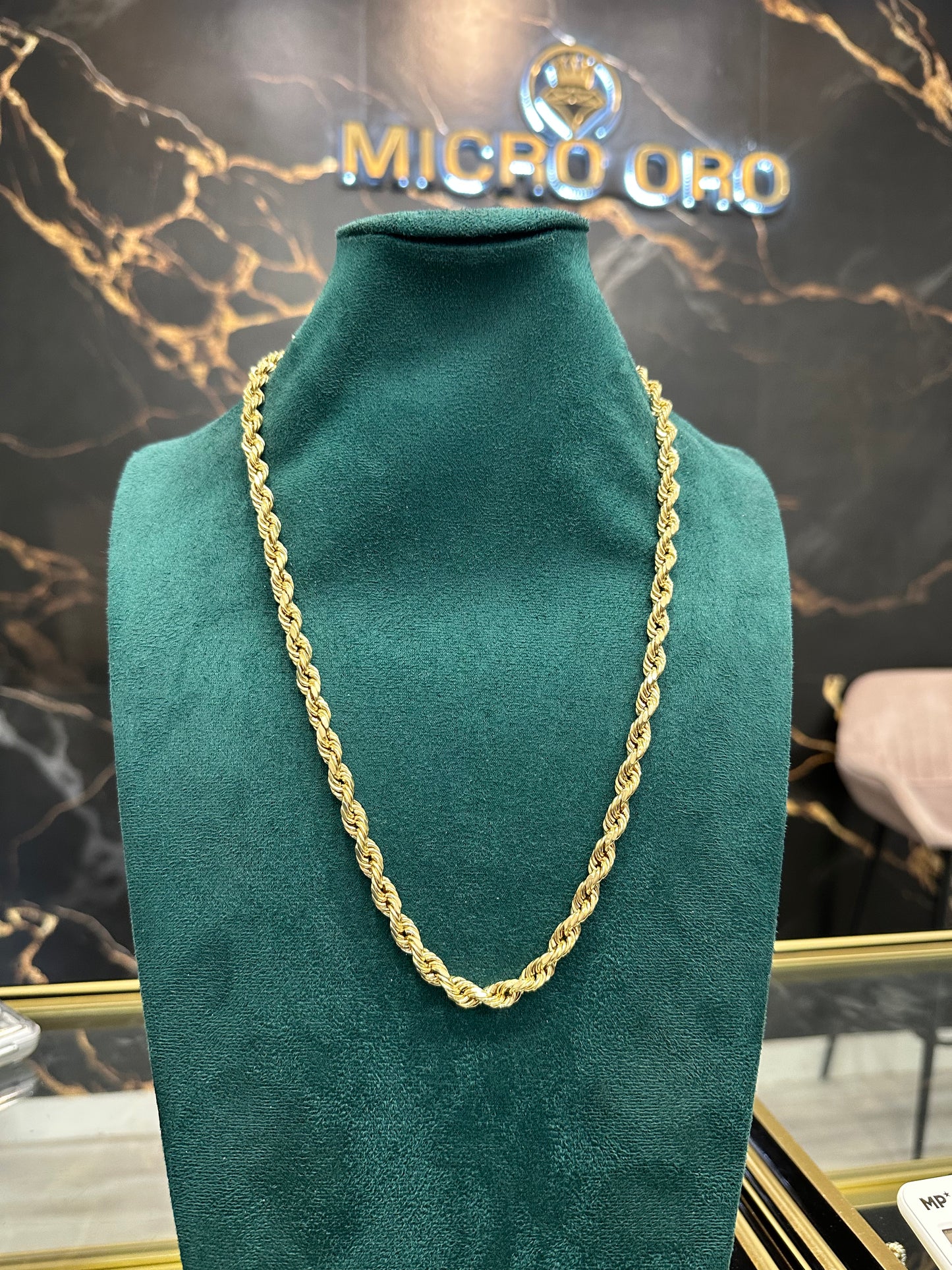 Cadena tipo soga oro 14kt