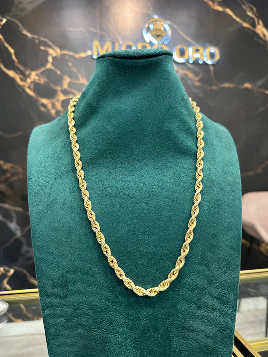 Cadena tipo soga oro 14kt
