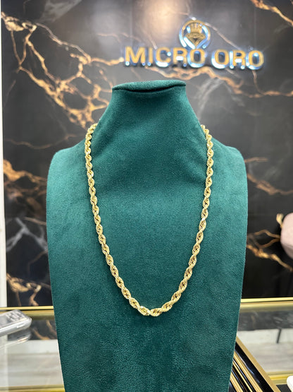 Cadena tipo soga oro 14kt