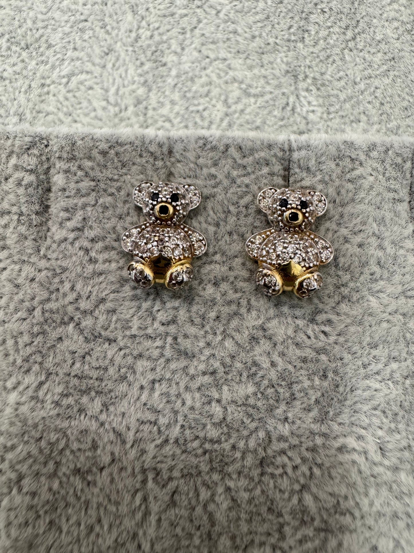 Pendientes osito 18kt